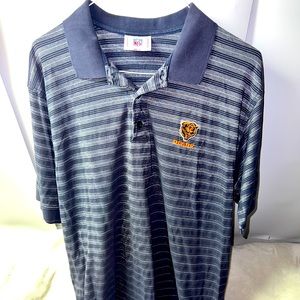NFL Chicago Bears Embroidered Polo Golf Shirt Men’s XL Blue Gray Short Sleeve
